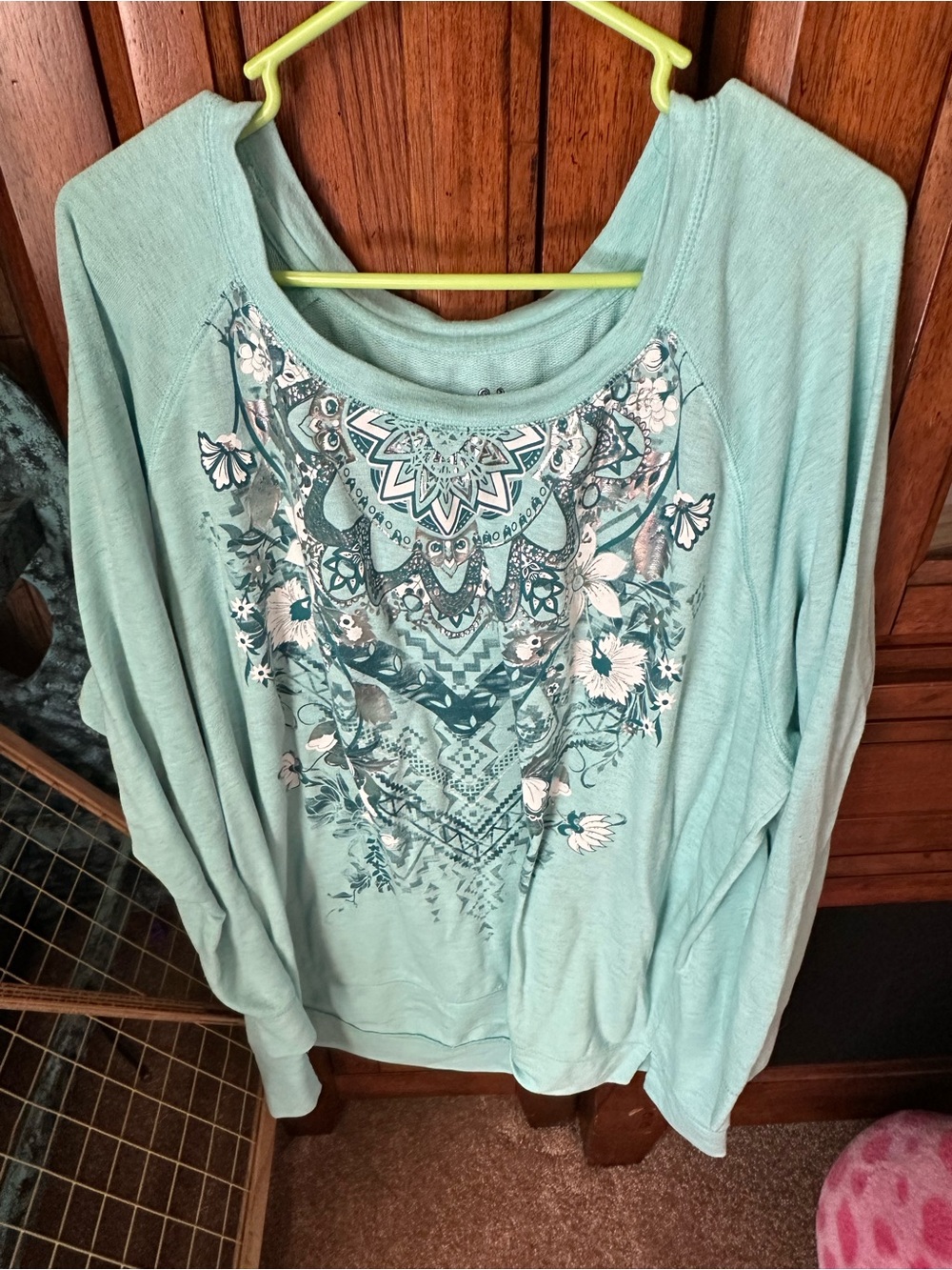 Terra & Sky Mint Green Floral Mandala long sleeve